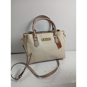 NWT GUESS WOMEN LOS ANGELES PURSE,Beige /Taupe/Gold accents-OS